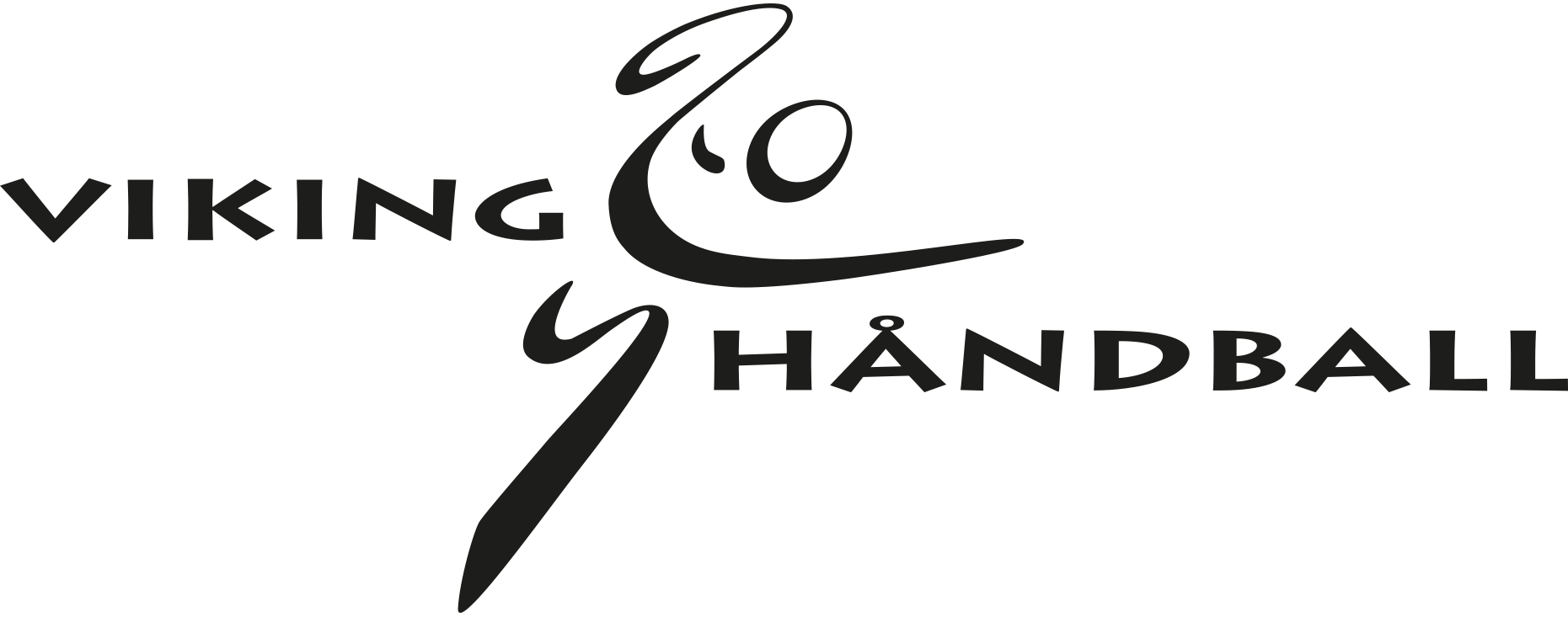 Logo i sort hvitt for Viking håndballkklubb